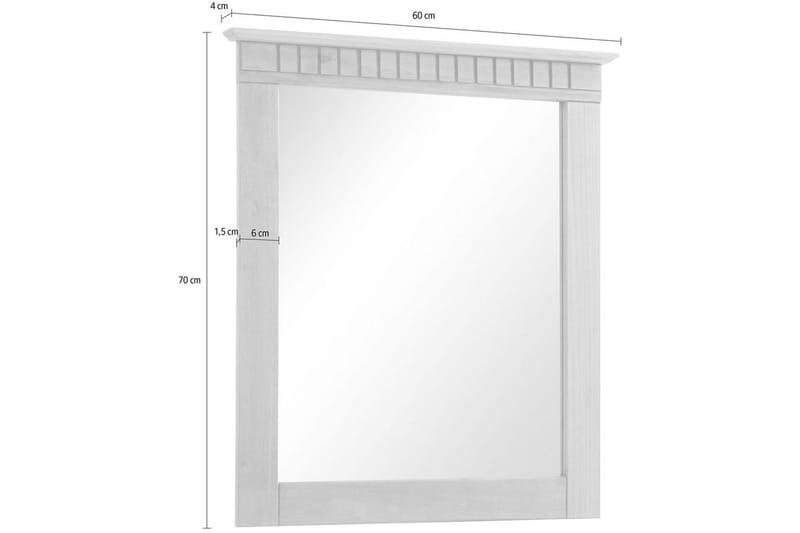 Lisa Vägghängd Spegel Rectangulär 60x70 cm - Vit - Inredning - Speglar - Väggspegel