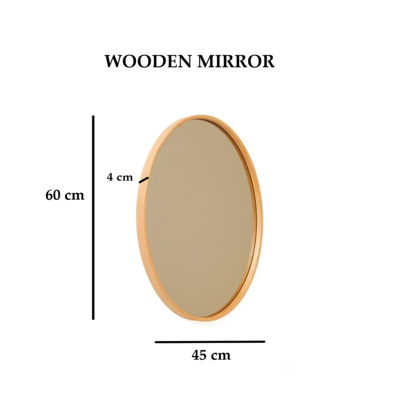 Lorys Vägghängd Spegel Oval 45 cm - Brun - Inredning - Speglar - Väggspegel