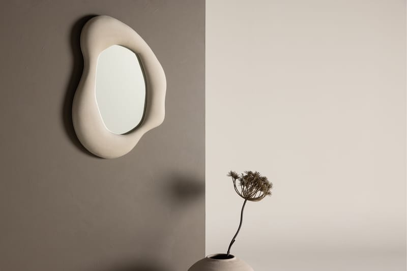 Louisville Vägghängd Spegel 49x70 cm Beige - Venture Home - Väggspegel - Hallspegel