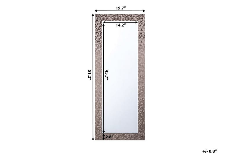 Marans Spegel 50 cm - Brun - Väggspegel - Helkroppsspegel - Hallspegel