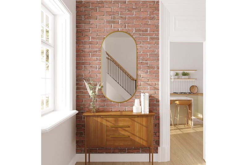 Micedi Vägghängd Spegel Oval 50x100 cm - Guld - Inredning - Speglar - Väggspegel