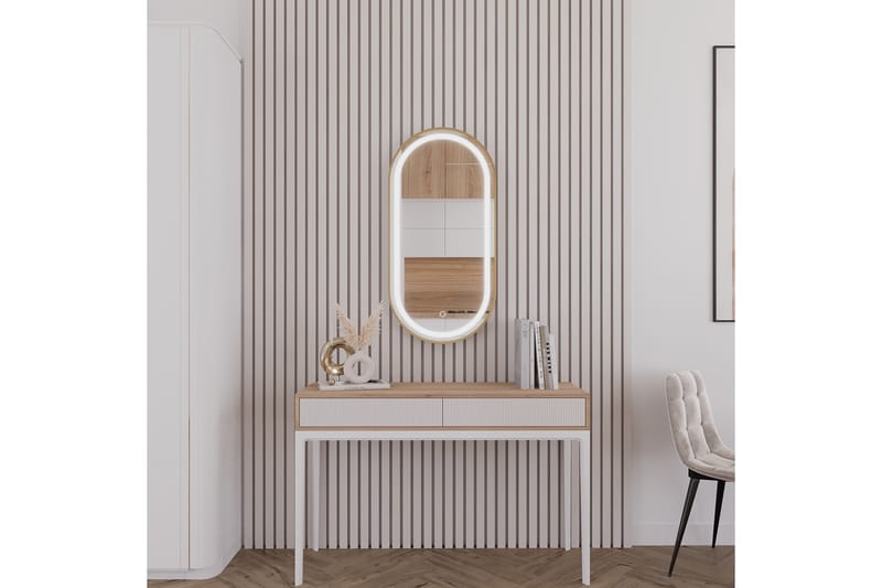 Micedi Vägghängd Spegel Oval 50x100 cm - Guld - Inredning - Speglar - Väggspegel