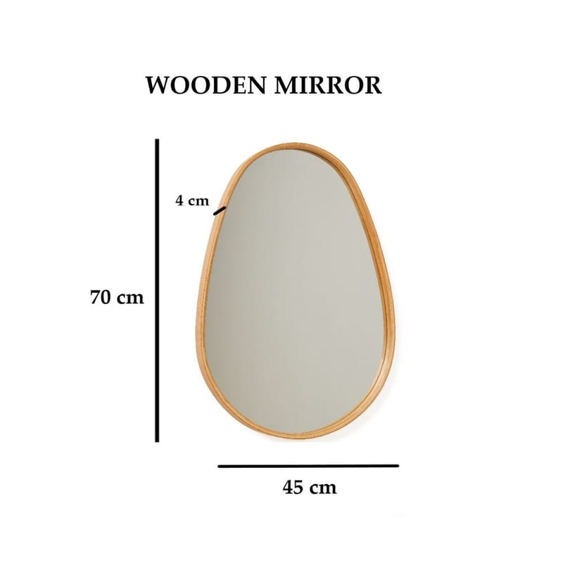 Mirrel Vägghängd Spegel 45 cm - Brun - Inredning - Speglar - Väggspegel