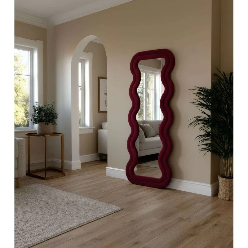 Muli Golvspegel 65x170 cm - Vinröd - Inredning - Speglar - Helkroppsspegel