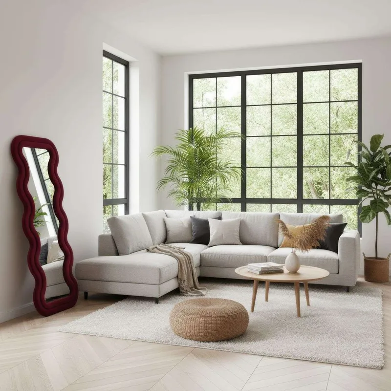 Muli Golvspegel 65x170 cm - Vinröd - Inredning - Speglar - Helkroppsspegel