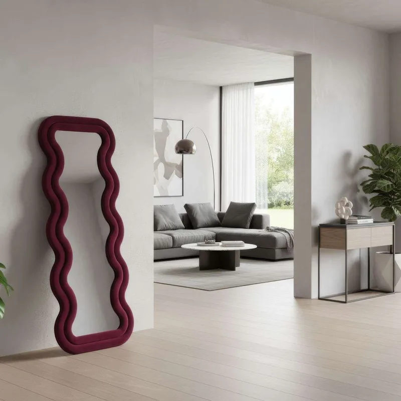 Muli Golvspegel 65x170 cm - Vinröd - Inredning - Speglar - Helkroppsspegel