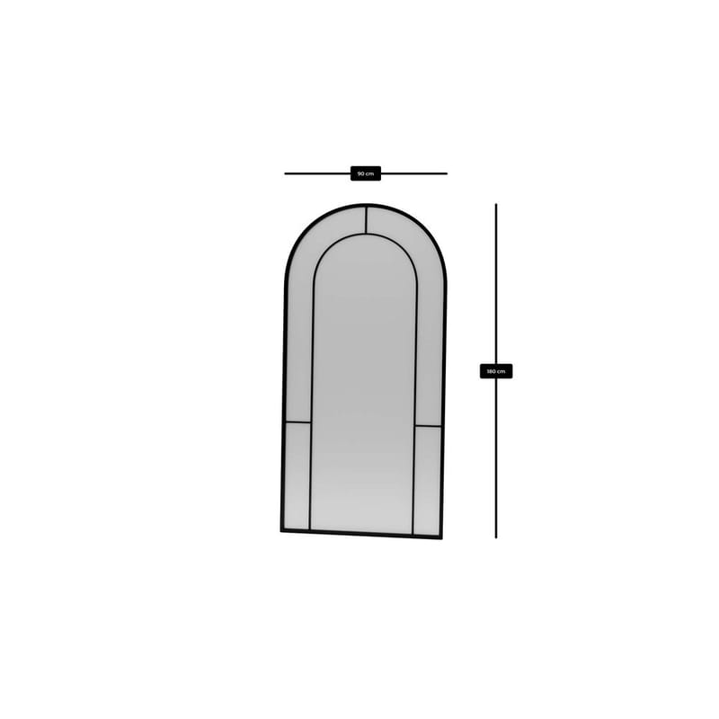Navricon Golvspegel 90x180 cm - Svart - Inredning - Speglar - Helkroppsspegel