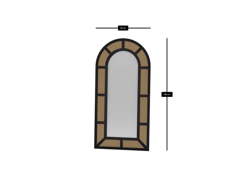 Norvi Golvspegel 90x180 cm - Svart - Inredning - Speglar - Helkroppsspegel