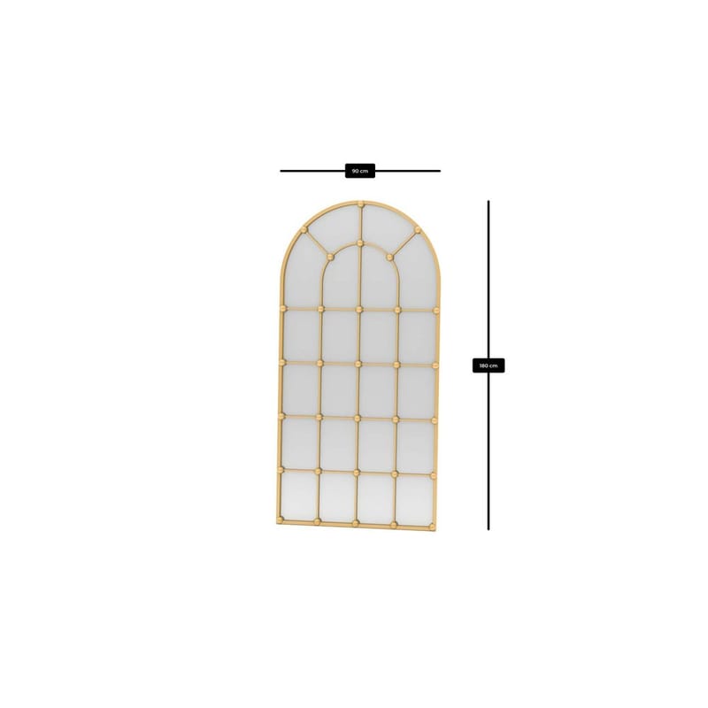 Omari Golvspegel 90x180 cm - Guld - Inredning - Speglar - Helkroppsspegel