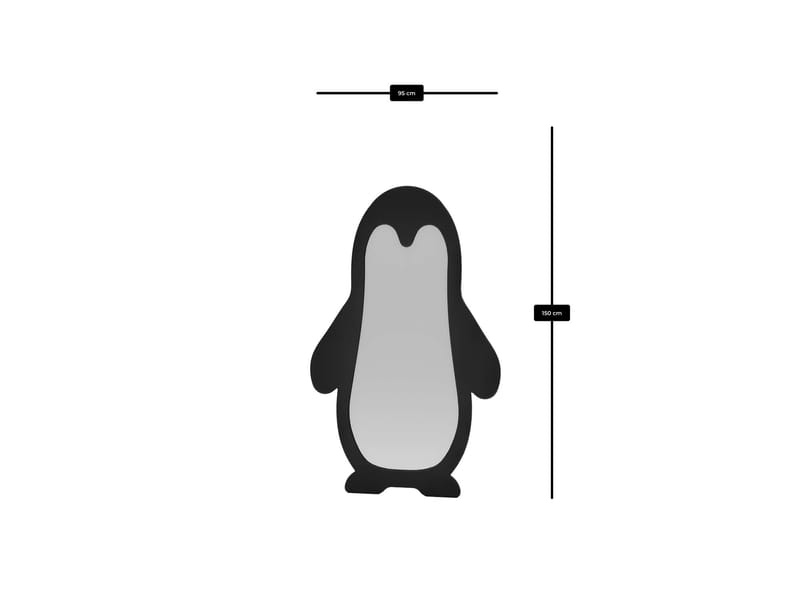 Orven Golvspegel 90x150 cm - Svart - Inredning - Speglar - Helkroppsspegel