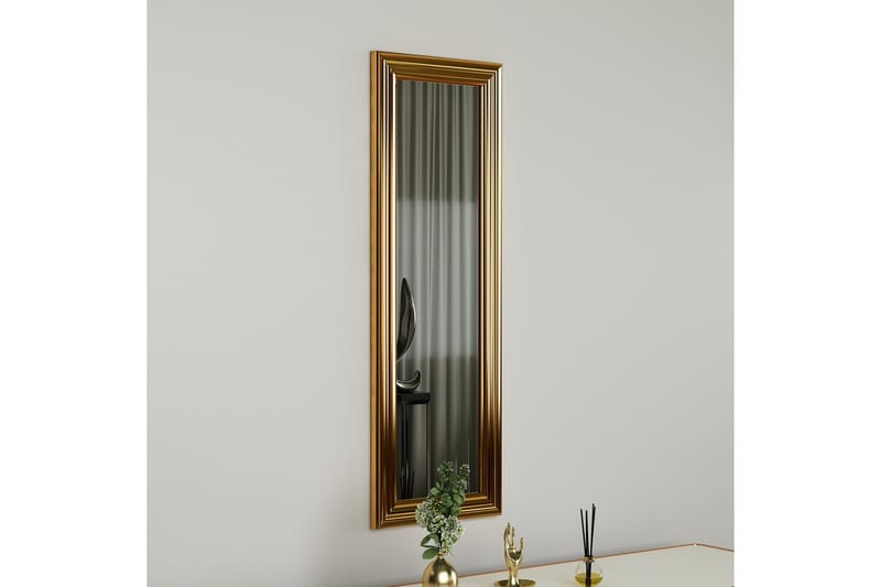 Ovea Spegel 30 cm Rektangulär - Guld - Väggspegel - Hallspegel