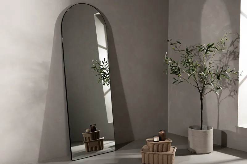 Sarasota Vägghängd Spegel Rektangulär 66x193 cm - Svart - Inredning - Speglar - Väggspegel