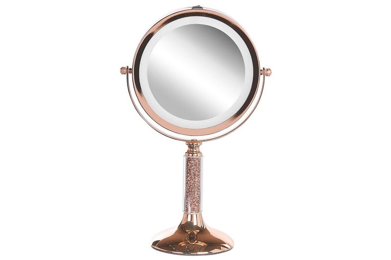 Sminkspegel Baixas Rose guld - Rose guld - Inredning - Speglar - Spegel med belysning