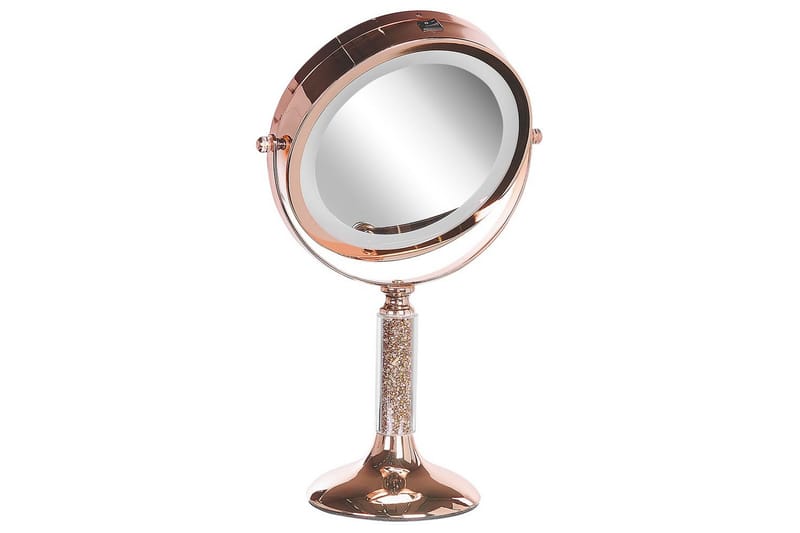 Sminkspegel Baixas Rose guld - Rose guld - Inredning - Speglar - Spegel med belysning
