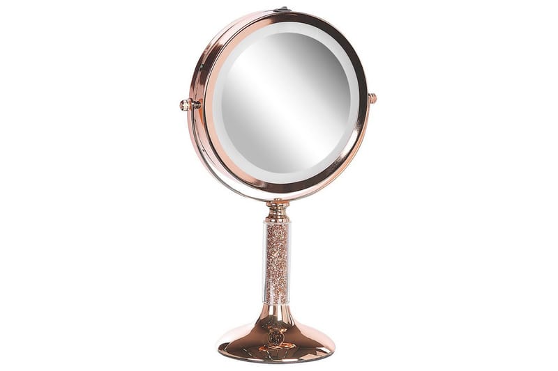 Sminkspegel Baixas Rose guld - Rose guld - Inredning - Speglar - Spegel med belysning