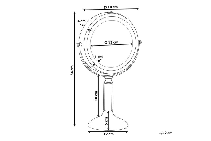 Sminkspegel Baixas Rose guld - Rose guld - Inredning - Speglar - Spegel med belysning