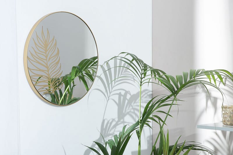 Cherilus Spegel Rund 57 cm - Guld - Inredning - Speglar - Sminkspegel