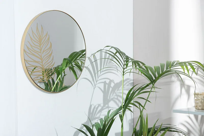 Cherilus Spegel Rund 57 cm, Guld