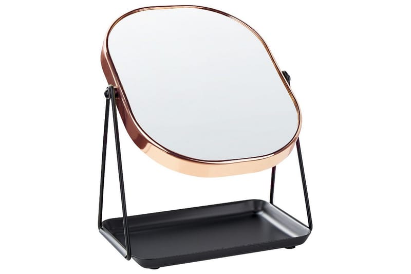 Sminkspegel Correze Rose guld/svart - Rose guld/svart - Inredning - Speglar - Sminkspegel