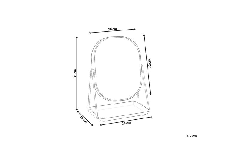Sminkspegel Correze Svart - Svart - Inredning - Speglar - Sminkspegel