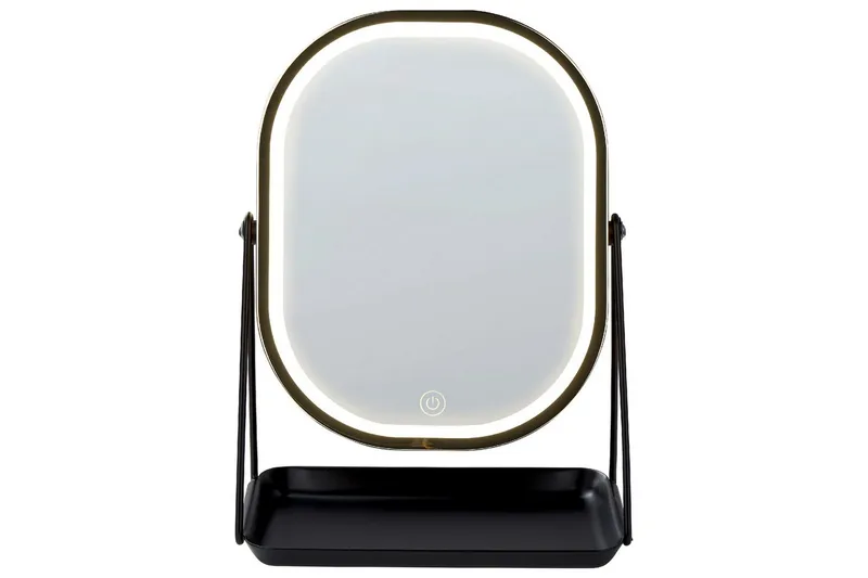 Sminkspegel Dordogne Guld/svart - Guld/svart - Inredning - Speglar - Spegel med belysning