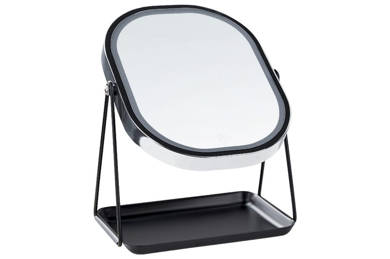 Sminkspegel Dordogne Silver/Svart - Silver/Svart - Inredning - Speglar - Sminkspegel