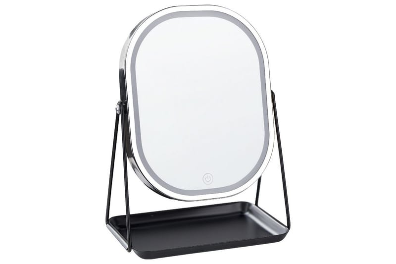 Sminkspegel Dordogne Silver/Svart - Silver/Svart - Inredning - Speglar - Sminkspegel