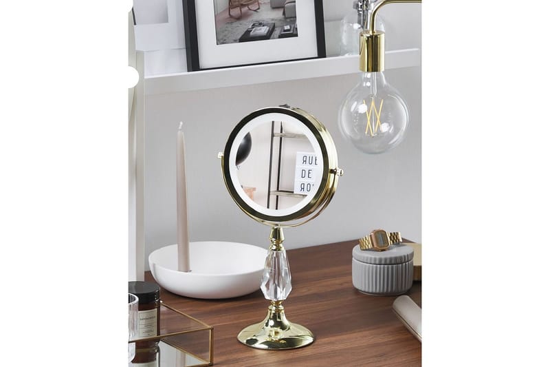 Sminkspegel Maury Guld - Guld - Inredning - Speglar - Spegel med belysning