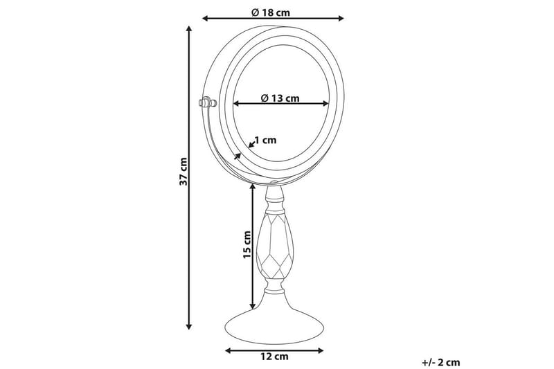 Sminkspegel Maury Rose guld - Rose guld - Inredning - Speglar - Sminkspegel