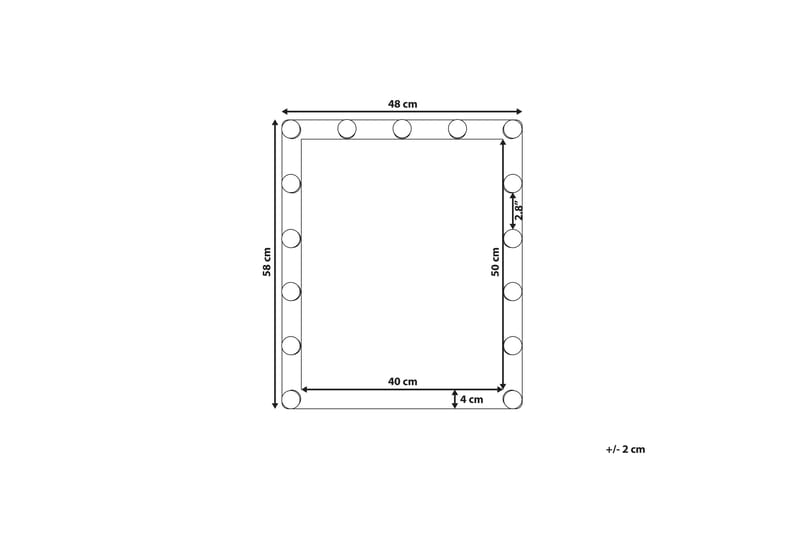 Saven Spegel LED 50x60 cm - Transparent - Sminkspegel - Badrumstillbehör