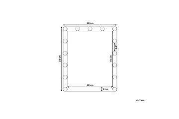 Saven Spegel LED 50x60 cm - Transparent - Inredning - Speglar - Sminkspegel