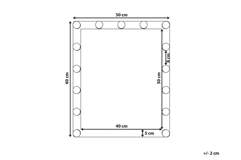 Saven Spegel LED 50x60 cm - Transparent - Inredning - Speglar - Sminkspegel