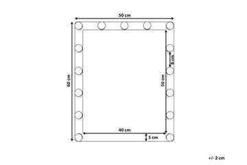 Saven Spegel LED 50x60 cm - Transparent - Inredning - Speglar - Sminkspegel