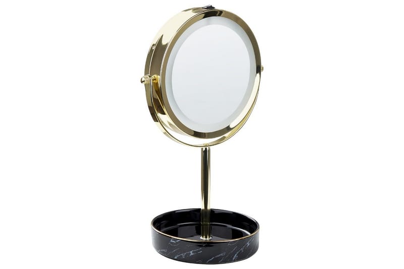 Sminkspegel Savoie Guld/Svart - Guld/Svart - Inredning - Speglar - Spegel med belysning