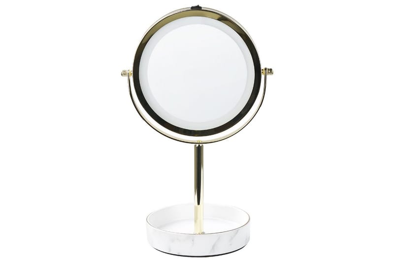 Sminkspegel Savoie Guld/vit - Guld/vit - Inredning - Speglar - Sminkspegel