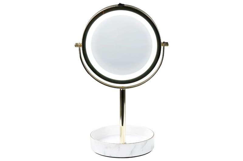 Sminkspegel Savoie Guld/vit - Guld/vit - Inredning - Speglar - Sminkspegel
