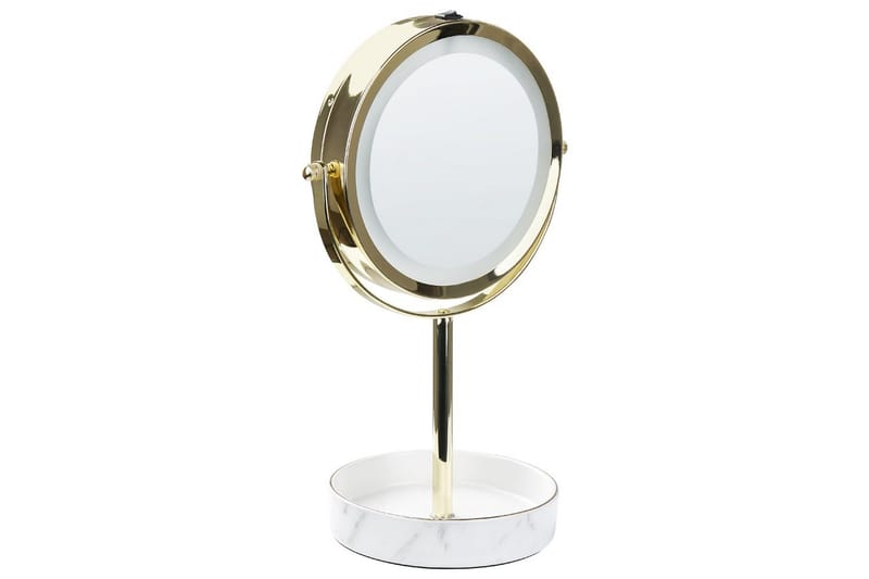 Sminkspegel Savoie Guld/vit - Guld/vit - Inredning - Speglar - Sminkspegel