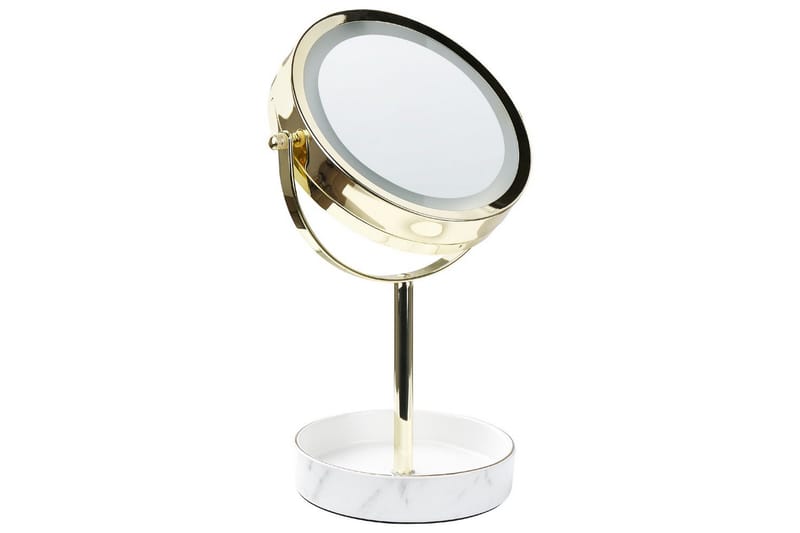 Sminkspegel Savoie Guld/vit - Guld/vit - Inredning - Speglar - Sminkspegel