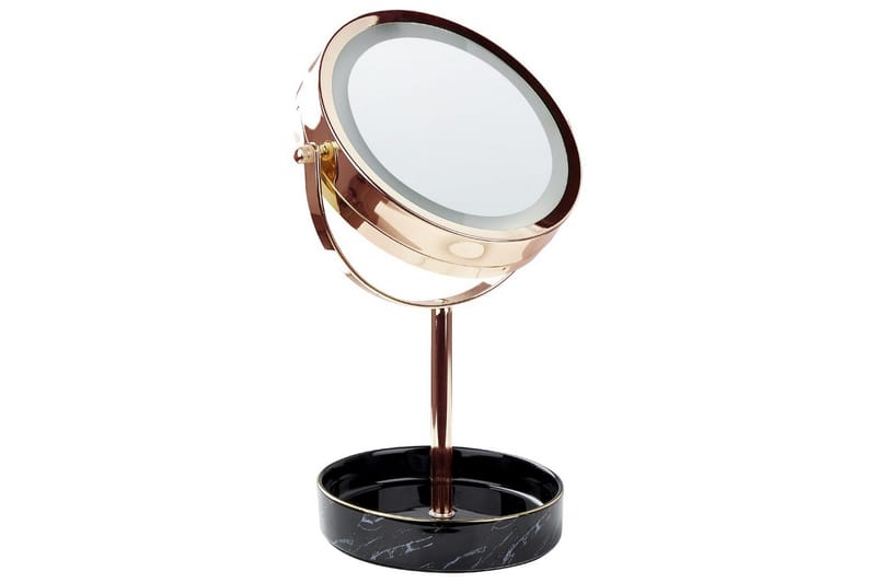 Sminkspegel Savoie Rose guld/svart - Rose guld/svart - Inredning - Speglar - Sminkspegel