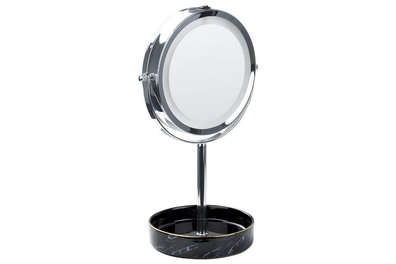 Sminkspegel Savoie Silver/Svart - Silver/Svart - Inredning - Speglar - Spegel med belysning
