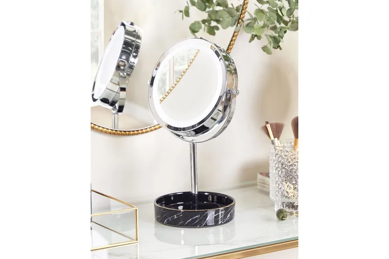 Sminkspegel Savoie Silver/Svart - Silver/Svart - Inredning - Speglar - Sminkspegel