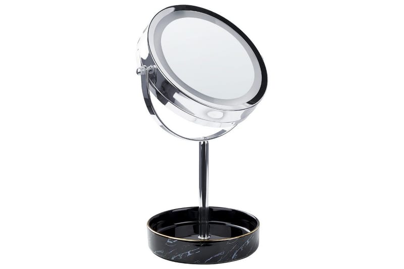 Sminkspegel Savoie Silver/Svart - Silver/Svart - Inredning - Speglar - Spegel med belysning