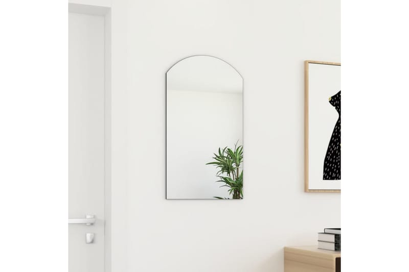 Spegel 70x40 cm glas - Vit - Väggspegel - Hallspegel