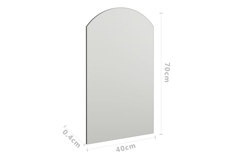 Spegel 70x40 cm glas - Vit - Väggspegel - Hallspegel