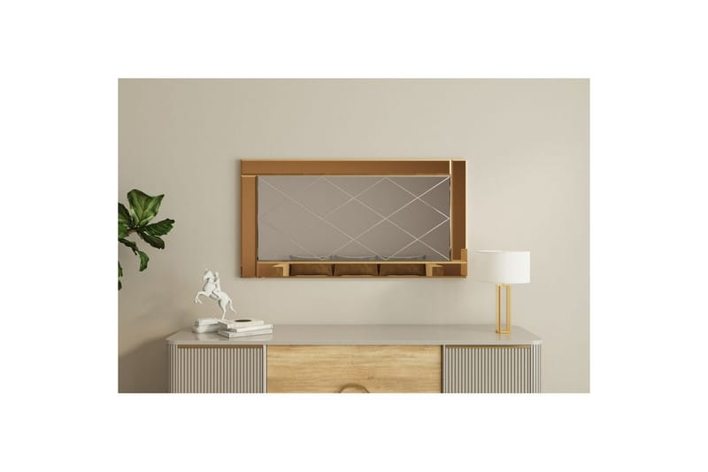 Spegel Elorwich Brons / Vit - Brons / Vit - Inredning - Speglar - Väggspegel