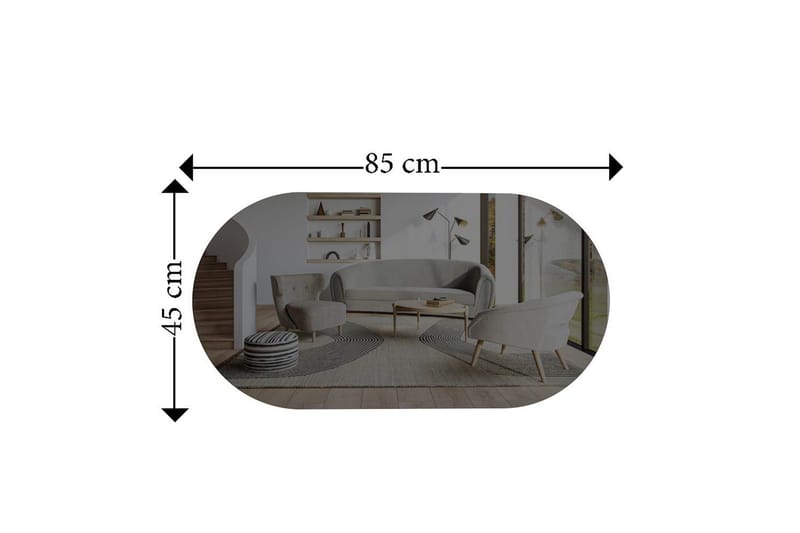 Spegel Erona Mörkgrå / Rany - Mörkgrå / Rany - Inredning - Speglar - Väggspegel