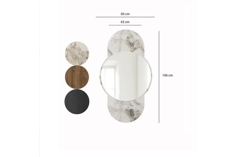 Spegel Ewelina Marmor - Vit - Inredning - Speglar - Väggspegel