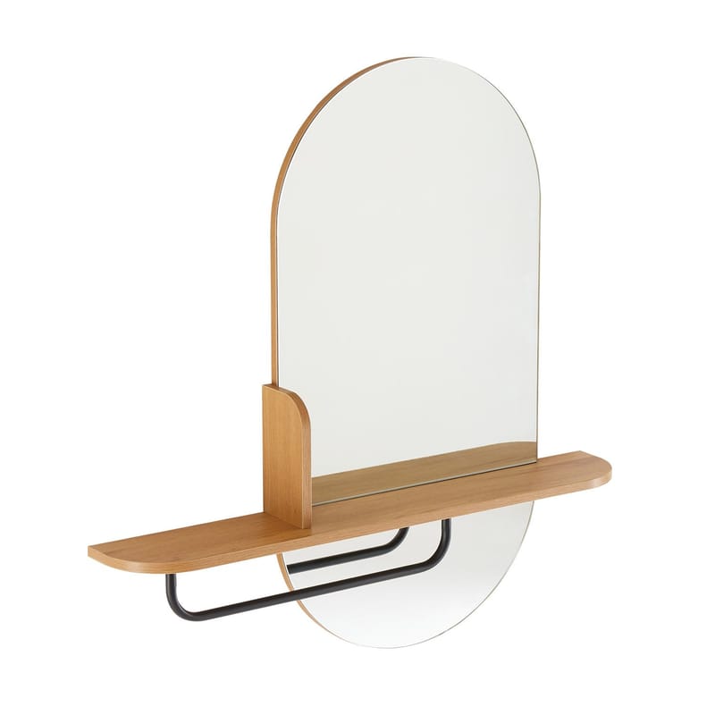 Spegel med hylla Aalborg 92x15x93 cm ek - brun - Inredning - Speglar - Väggspegel