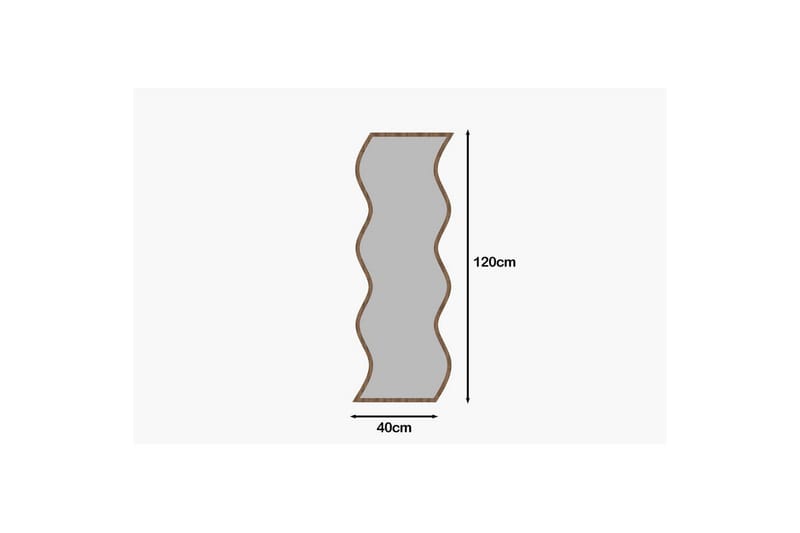 Spegel Safidon Vit / Valnöt - Vit / Valnöt - Inredning - Speglar - Väggspegel