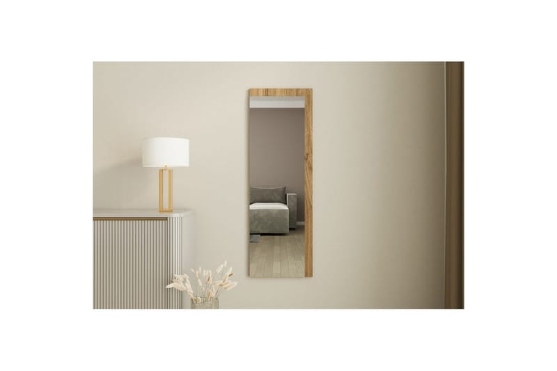 Spegel Sudariya Vit / Valnöt - Vit / Valnöt - Inredning - Speglar - Väggspegel